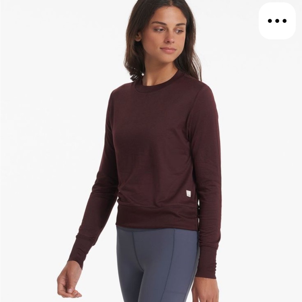 Vuori Women's Crew Neck Sweater - Burgundy